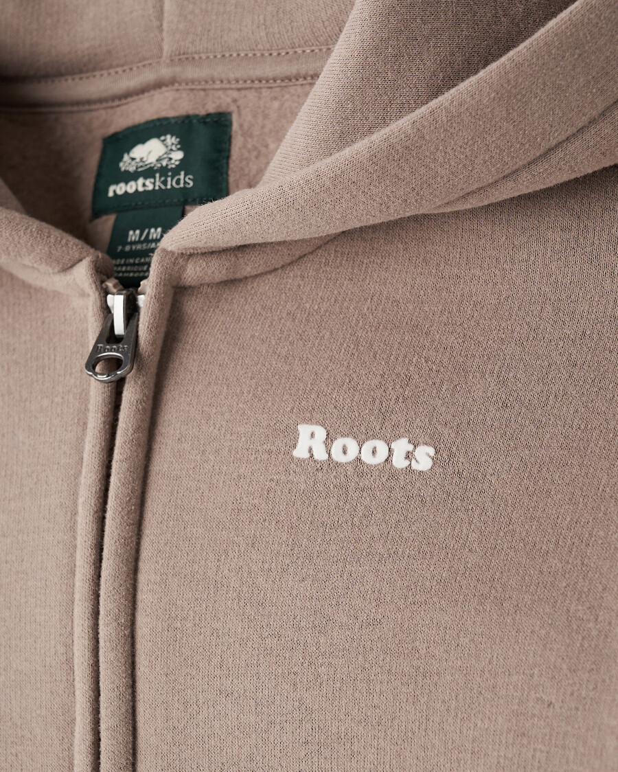 kinder-kapuzenpullover mit durchgehendem reißverschluss und wolkenmotiv