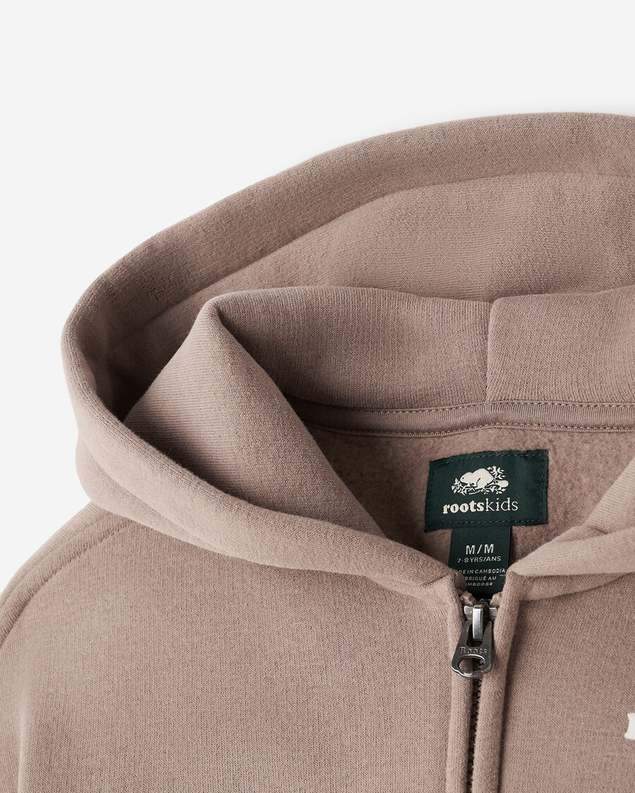 kinder-kapuzenpullover mit durchgehendem reißverschluss und wolkenmotiv