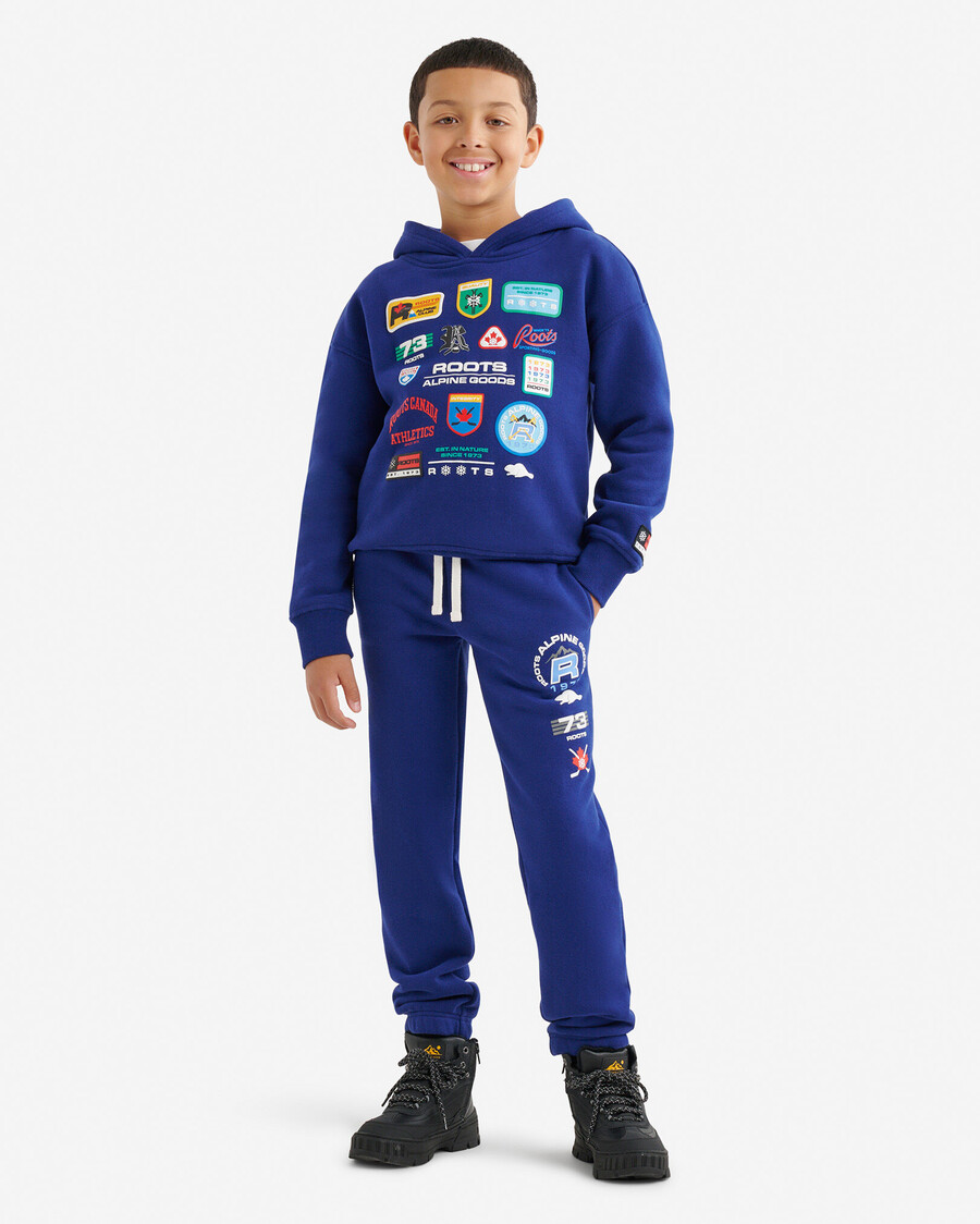 alpine goods kinder-sweatpants mit aufnähern