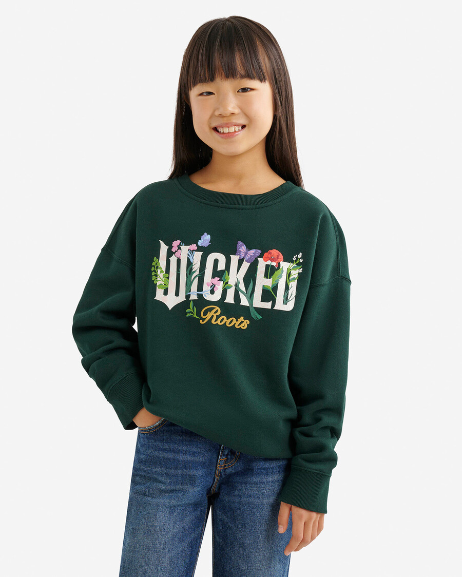 roots x wicked floral crew sweatshirt für kinder