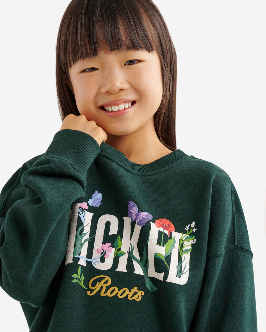 roots x wicked floral crew sweatshirt für kinder