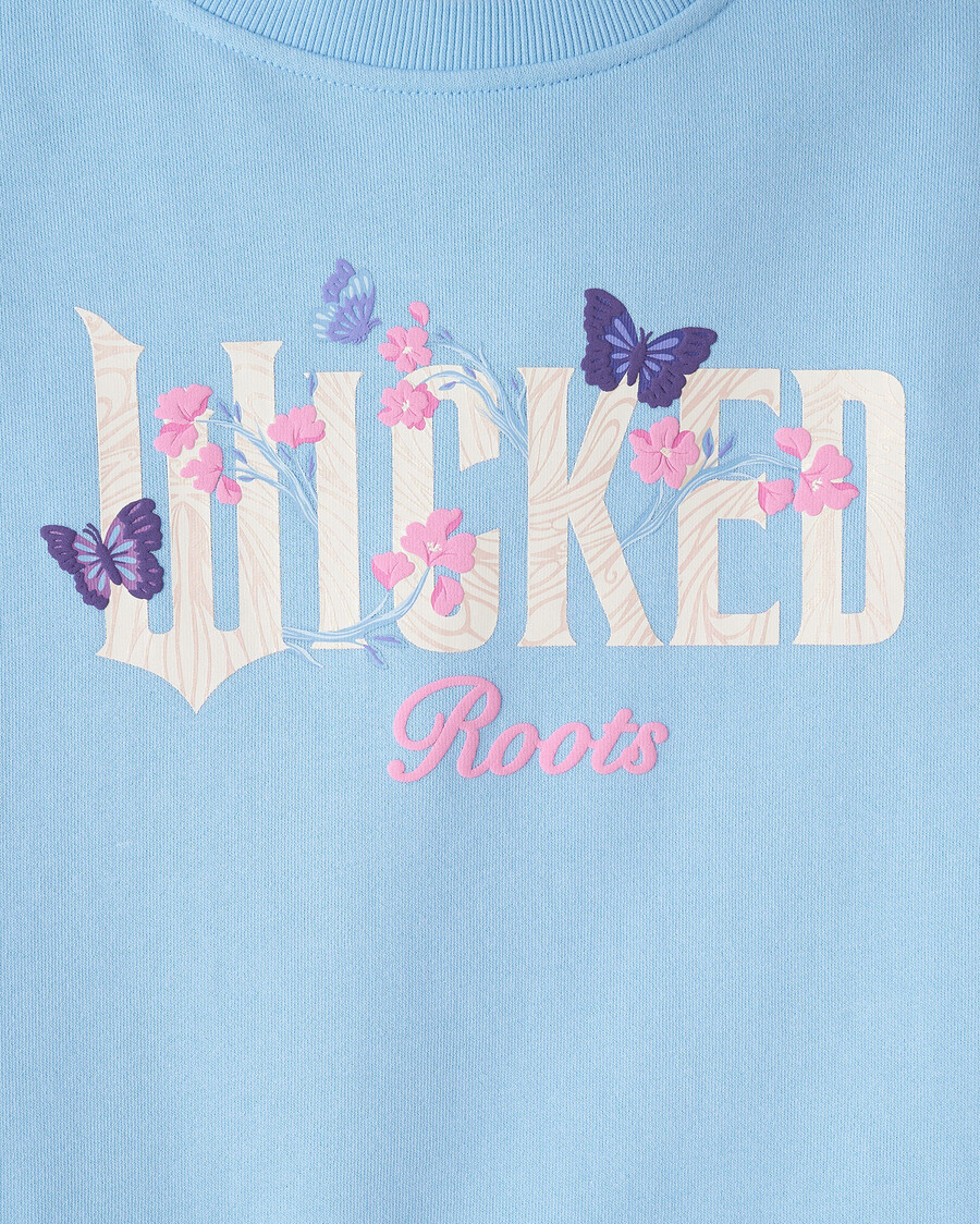 roots x wicked floral crew sweatshirt für kinder