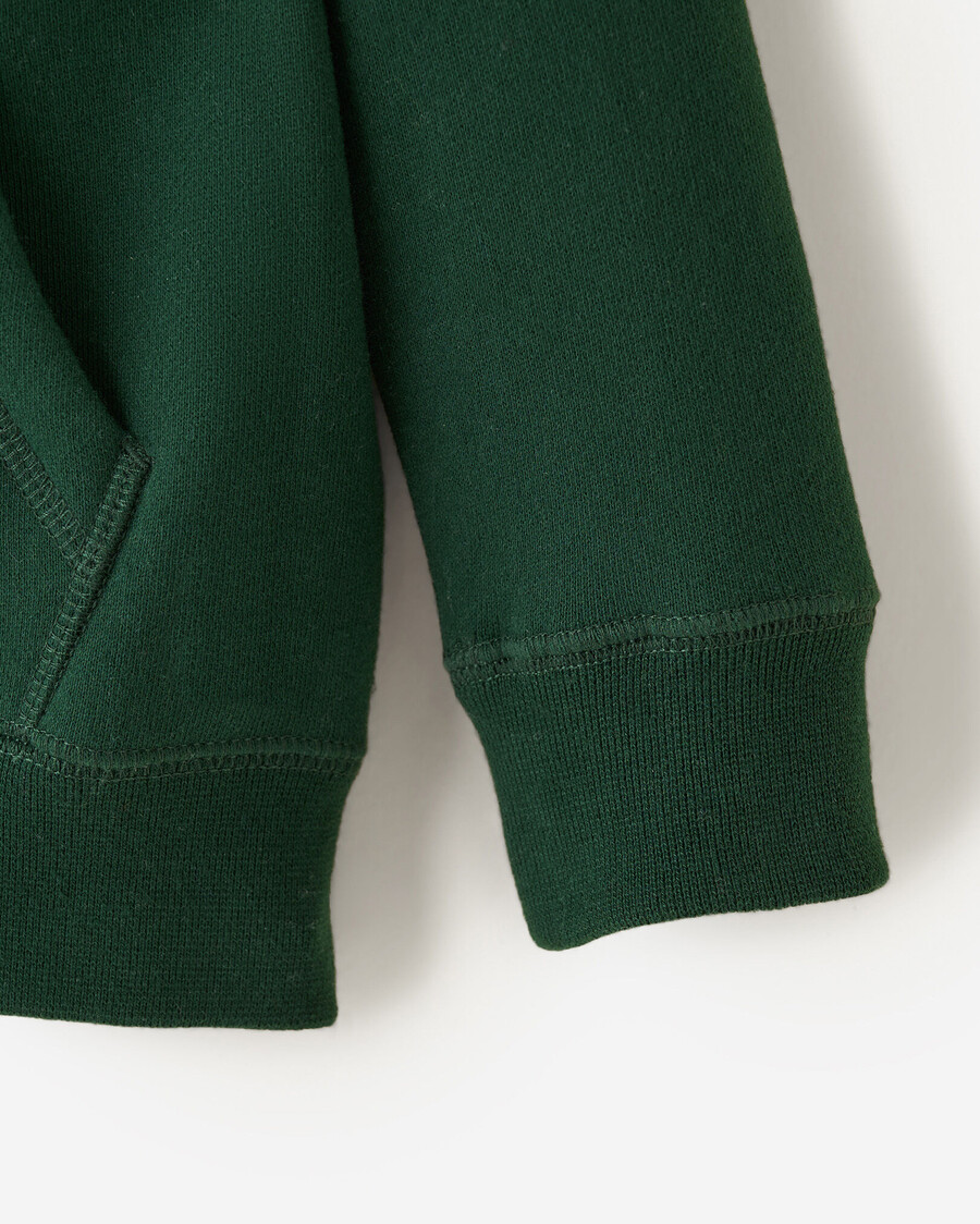 bio-hoodie für kleinkinder mit durchgehendem reißverschluss