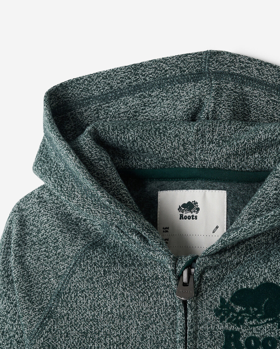 bio-hoodie für kleinkinder mit durchgehendem reißverschluss
