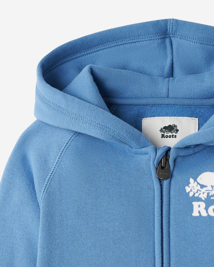 bio-hoodie für kleinkinder mit durchgehendem reißverschluss
