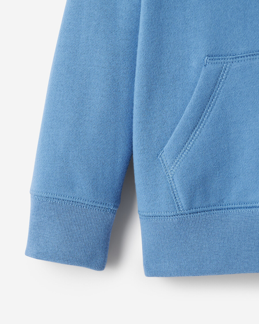 bio-hoodie für kleinkinder mit durchgehendem reißverschluss
