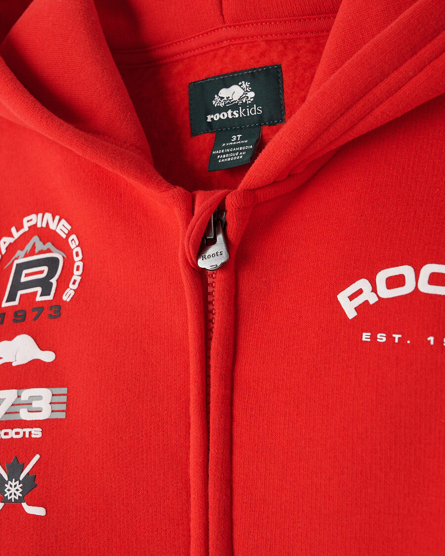 alpine goods kapuzenpullover mit durchgehendem reißverschluss für kleinkinder