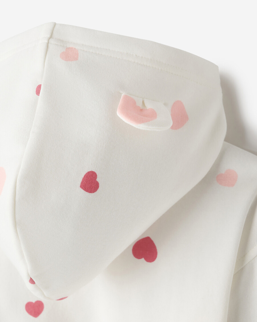 kuscheliger kapuzenpullover mit liebesbär-motiv für kleinkinder