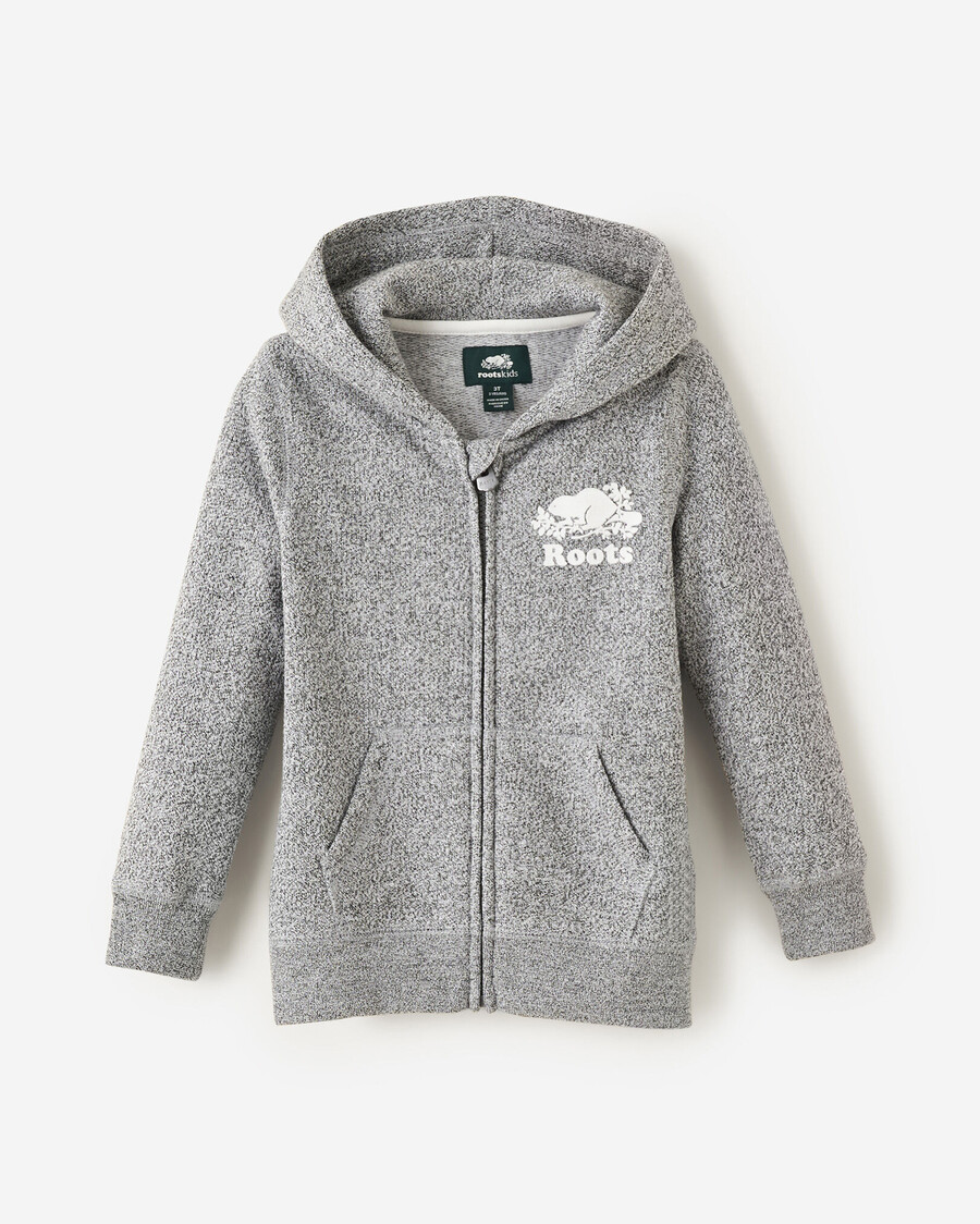 bio-hoodie für kleinkinder mit durchgehendem reißverschluss