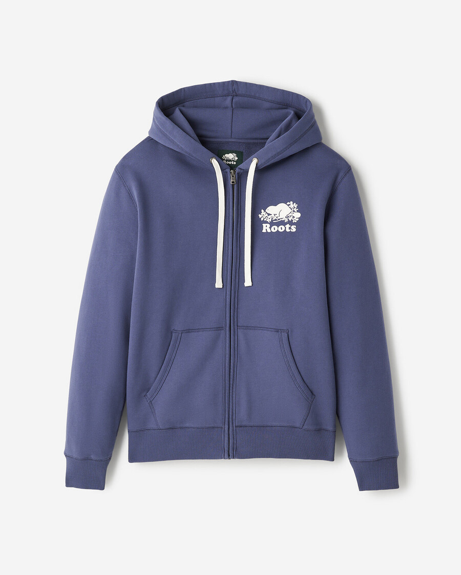bio-original-kapuzenpullover mit durchgehendem reißverschluss