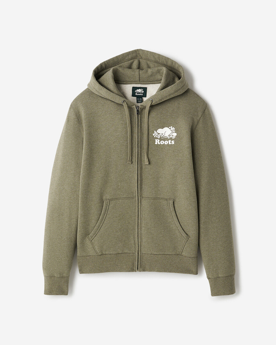 bio-original-kapuzenpullover mit durchgehendem reißverschluss