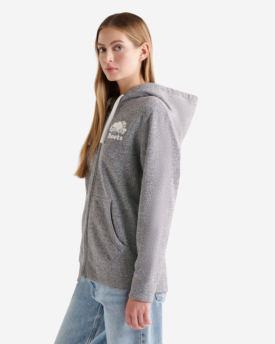bio-original-kapuzenpullover mit durchgehendem reißverschluss