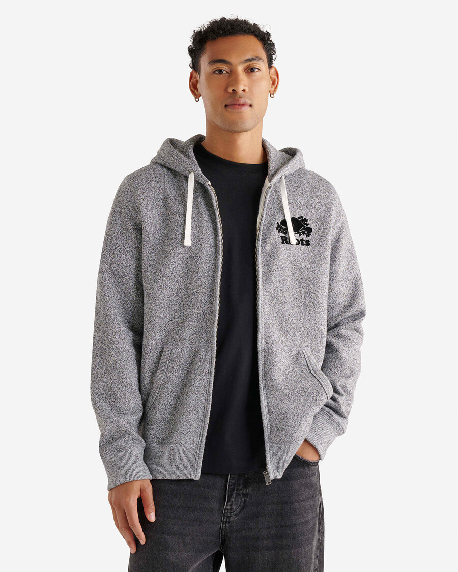 bio-original-kapuzenpullover mit durchgehendem reißverschluss