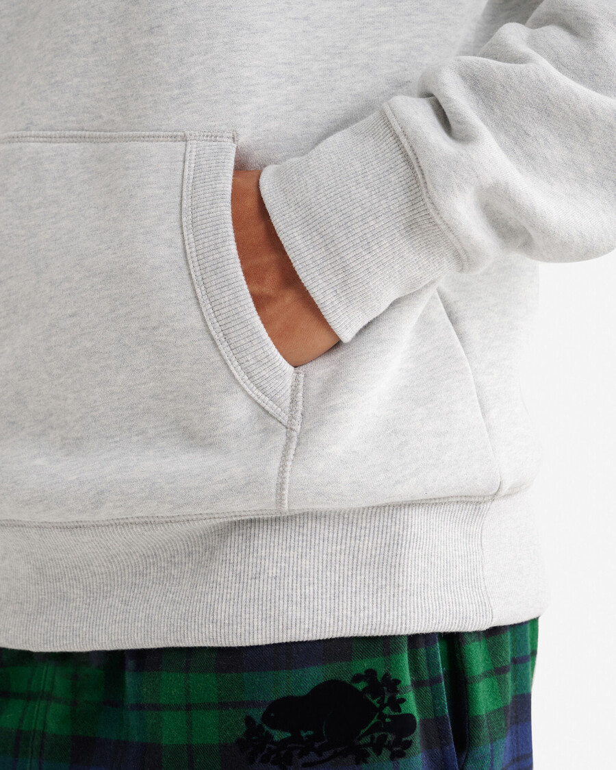 kapuzenpullover mit karoapplikationen