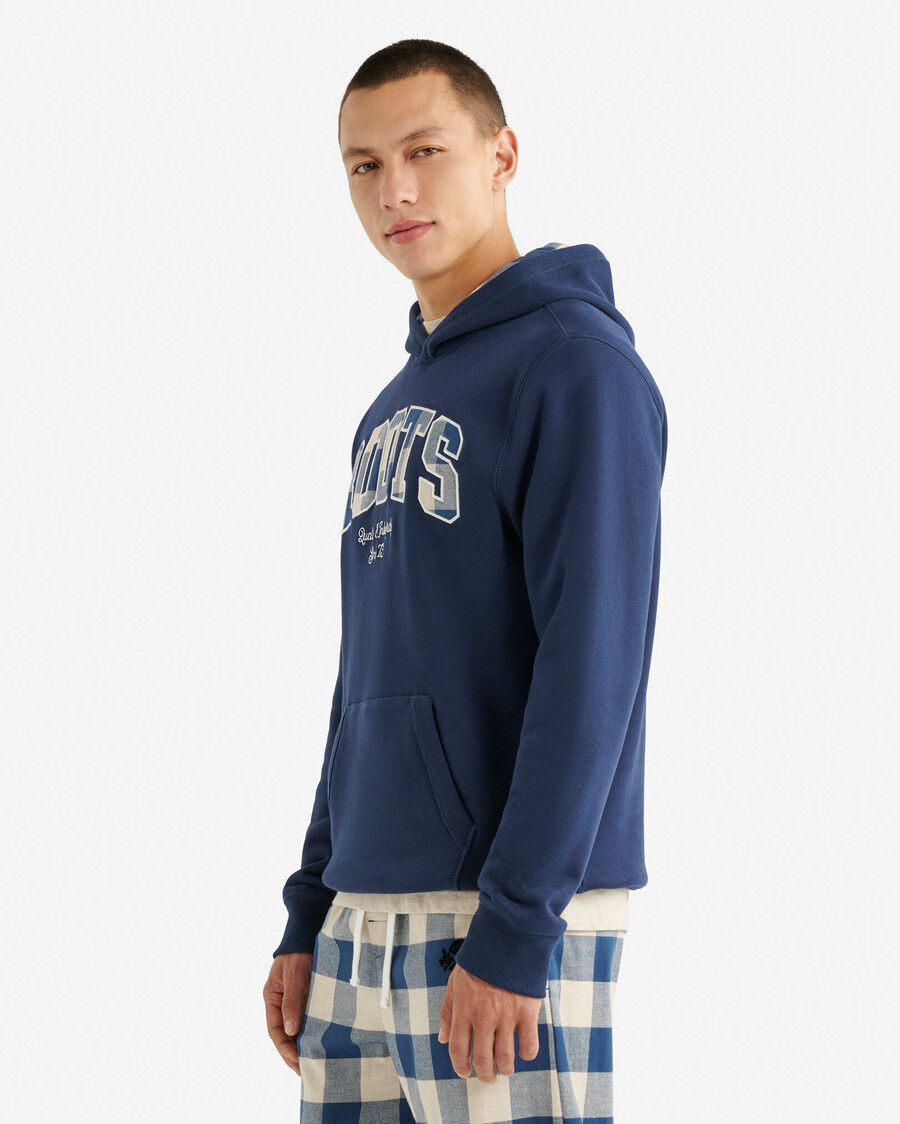 kapuzenpullover mit karoapplikationen