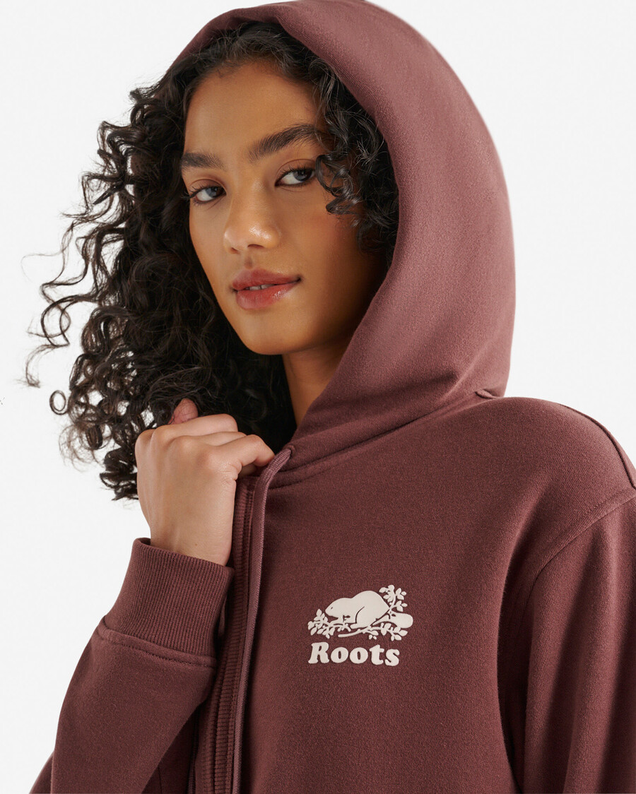 bio-original-kapuzenpullover mit durchgehendem reißverschluss locker geschnitten