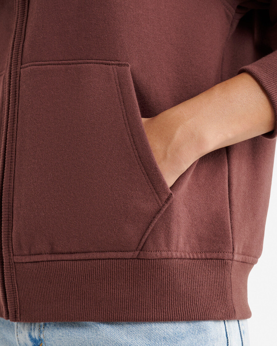 bio-original-kapuzenpullover mit durchgehendem reißverschluss locker geschnitten