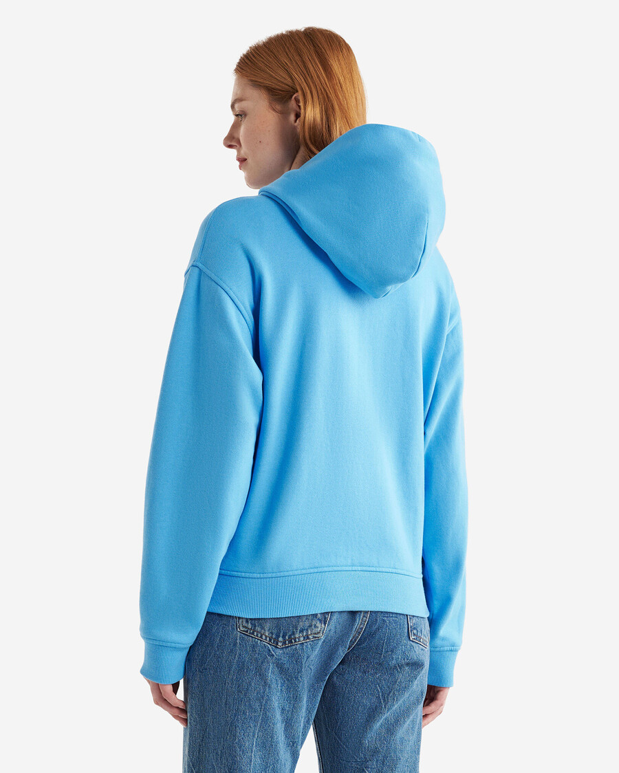 bio-original-kapuzenpullover mit durchgehendem reißverschluss locker geschnitten