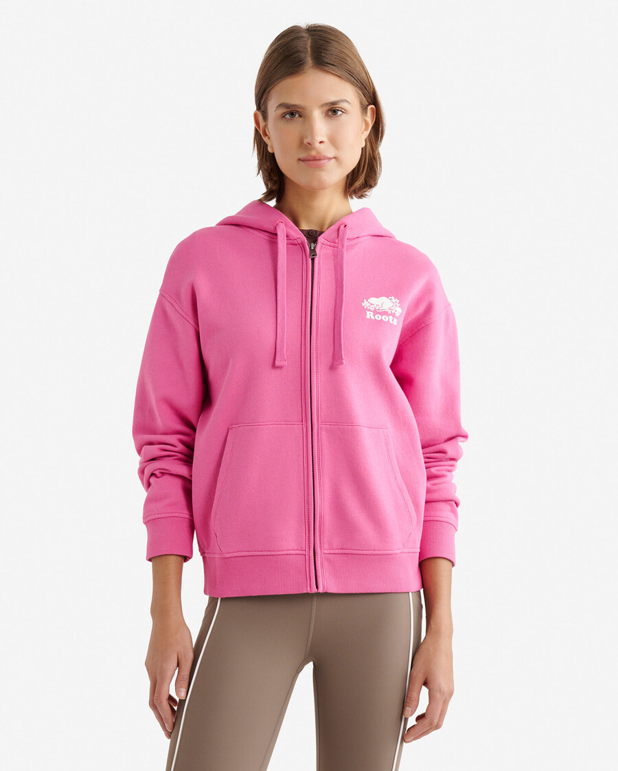 bio-original-kapuzenpullover mit durchgehendem reißverschluss locker geschnitten