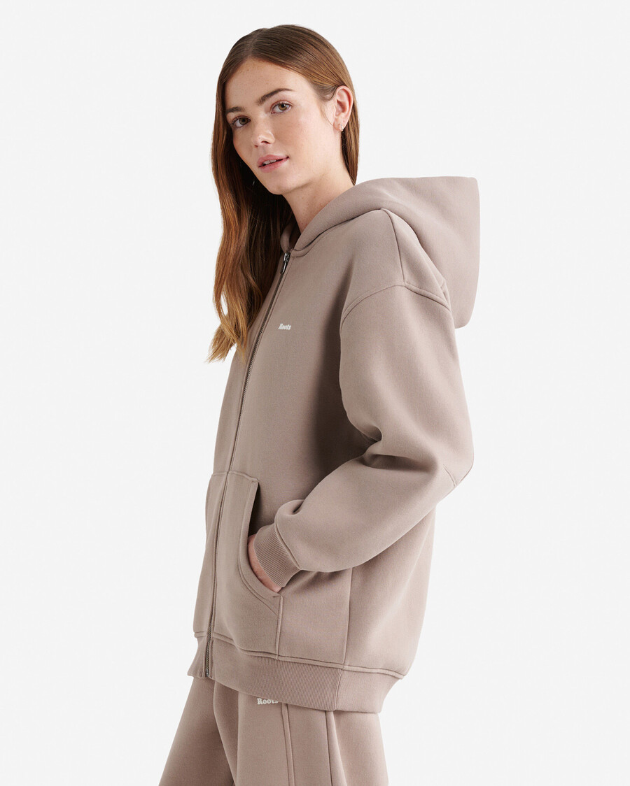 cloud long full zip hoodie