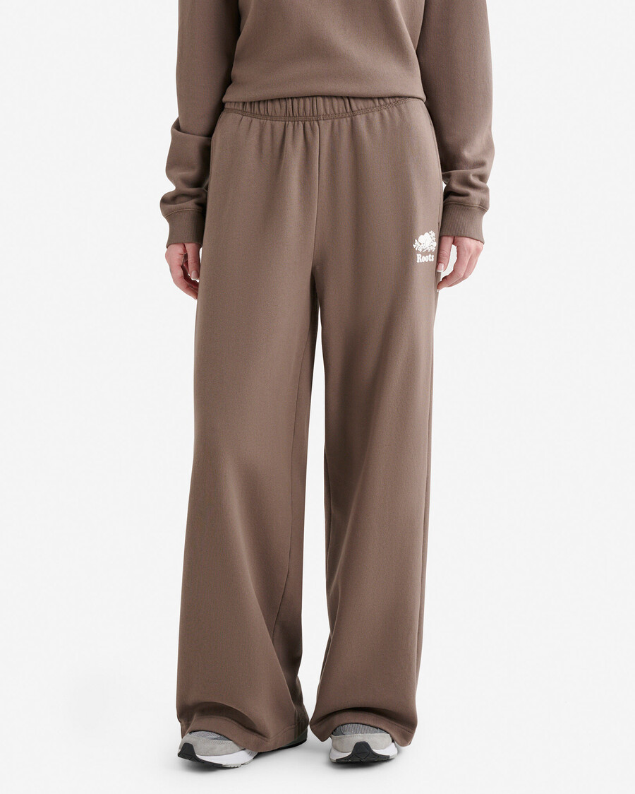 bio-kupfer-jogginghose mit weitem bein