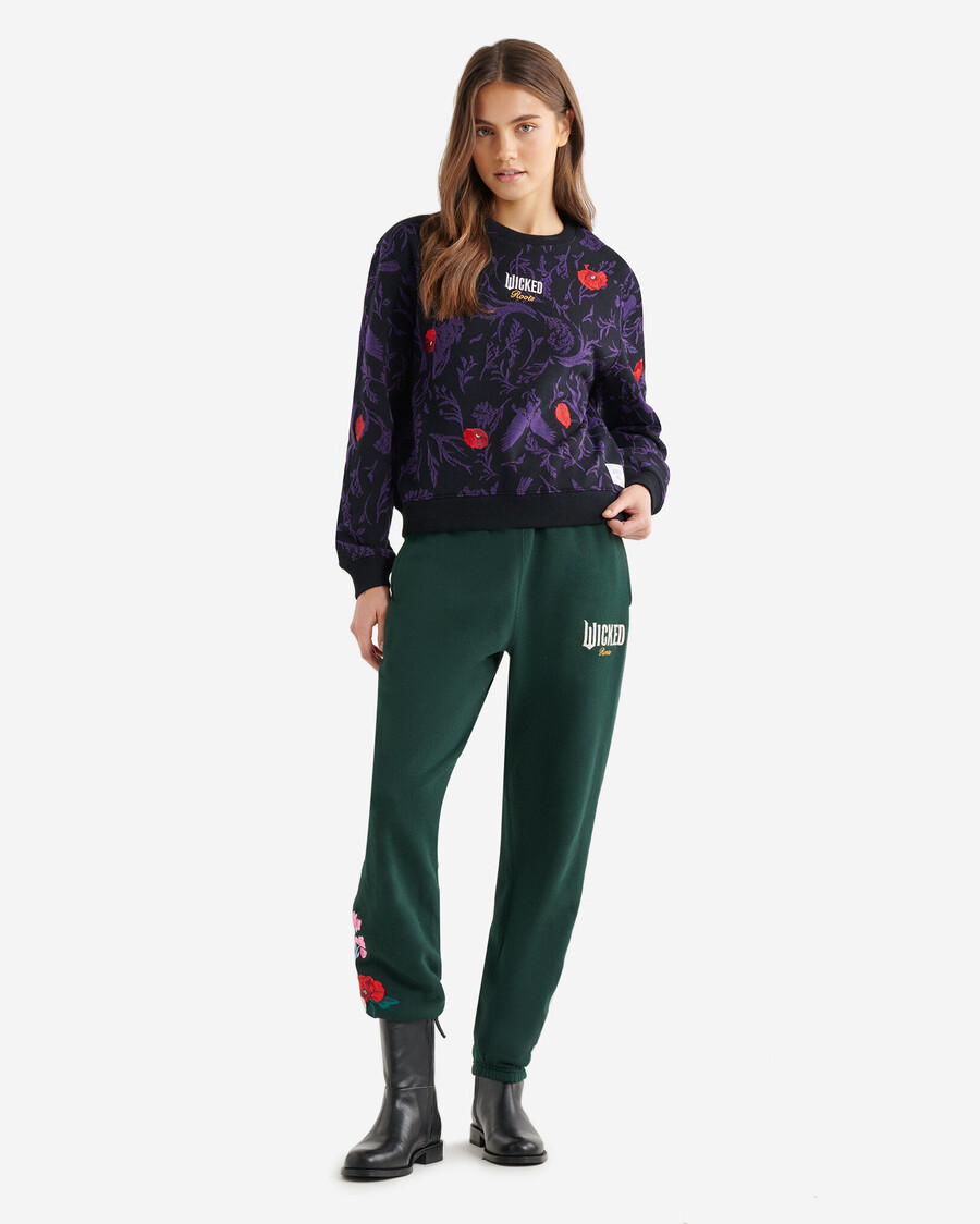 roots x wicked floral print crew