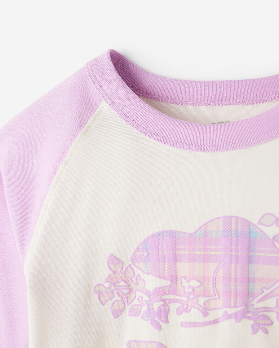 kariertes baseball-t-shirt für kinder
