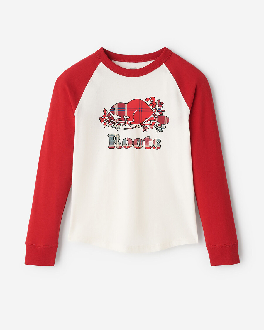 kariertes baseball-t-shirt für kinder