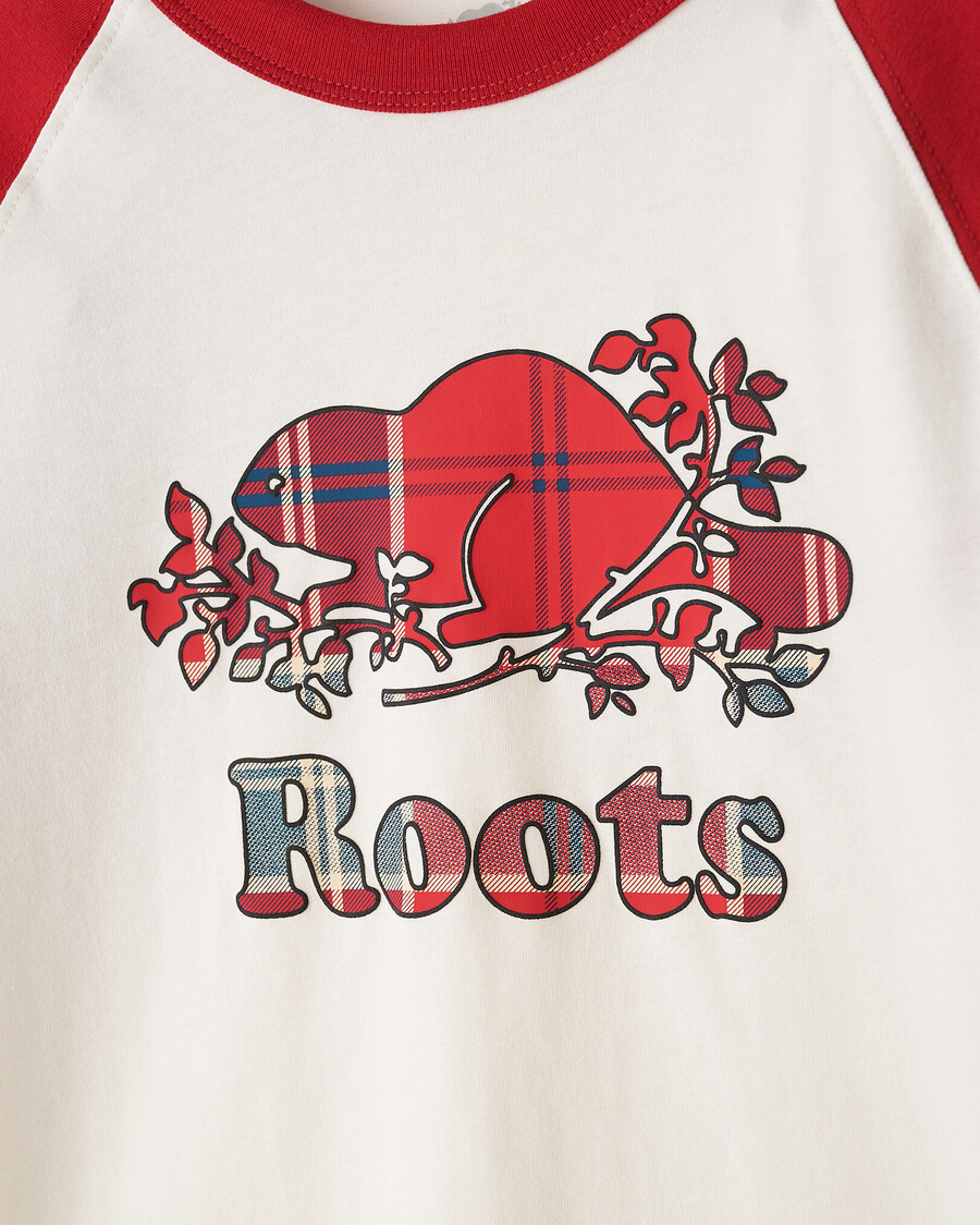 kariertes baseball-t-shirt für kinder