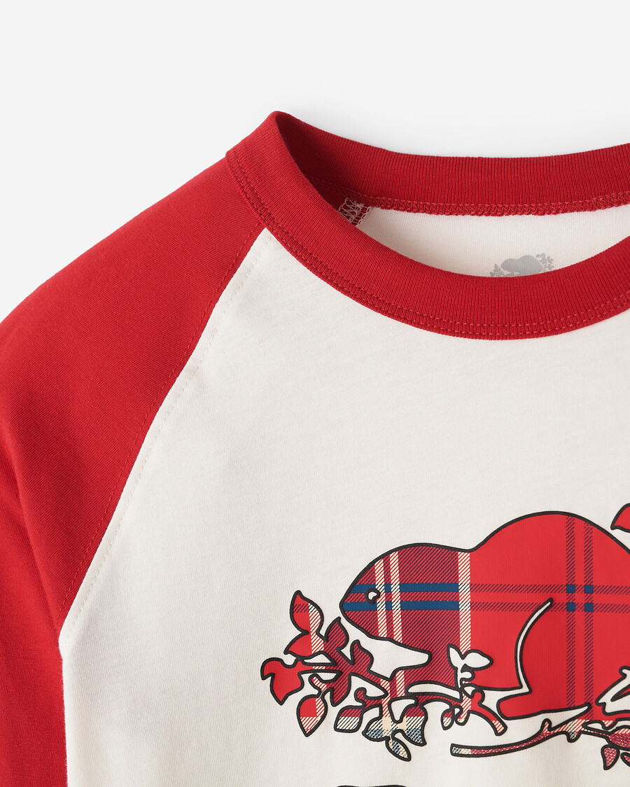kariertes baseball-t-shirt für kinder