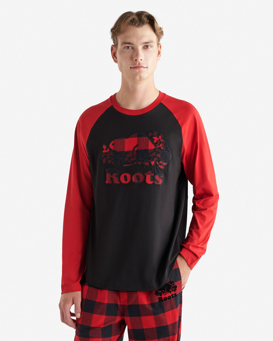 herren cooper plaid raglan langarm-t-shirt