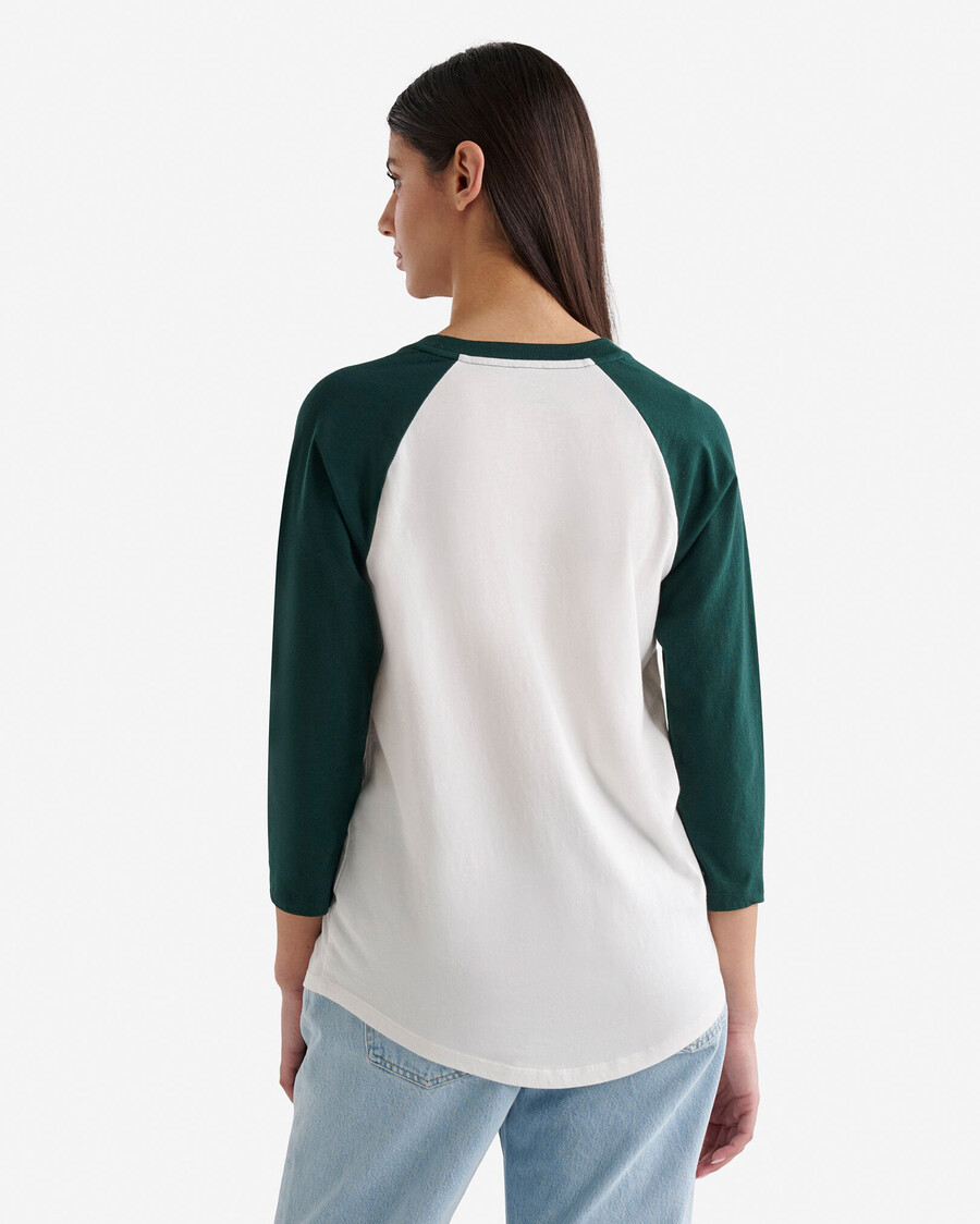damen-baseball-t-shirt aus bio-baumwolle von cooper