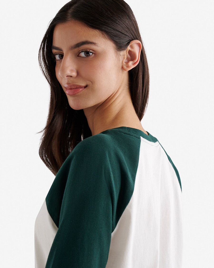 damen-baseball-t-shirt aus bio-baumwolle von cooper