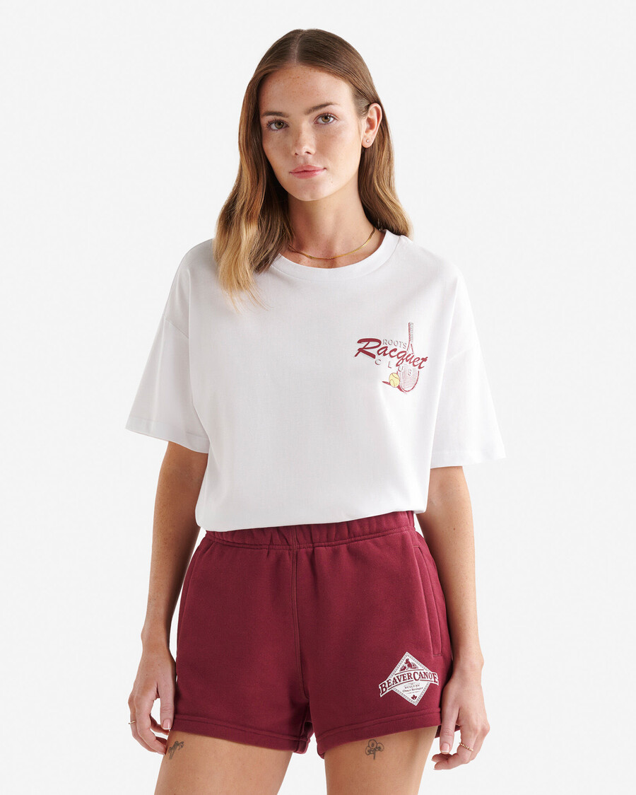 damen-t-shirt des roots racquet club