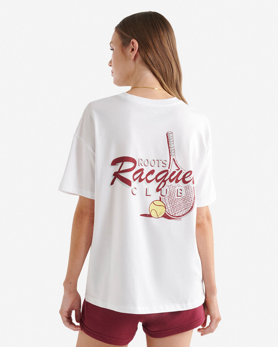 damen-t-shirt des roots racquet club