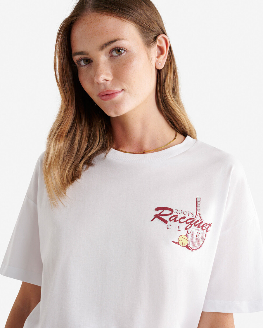 damen-t-shirt des roots racquet club