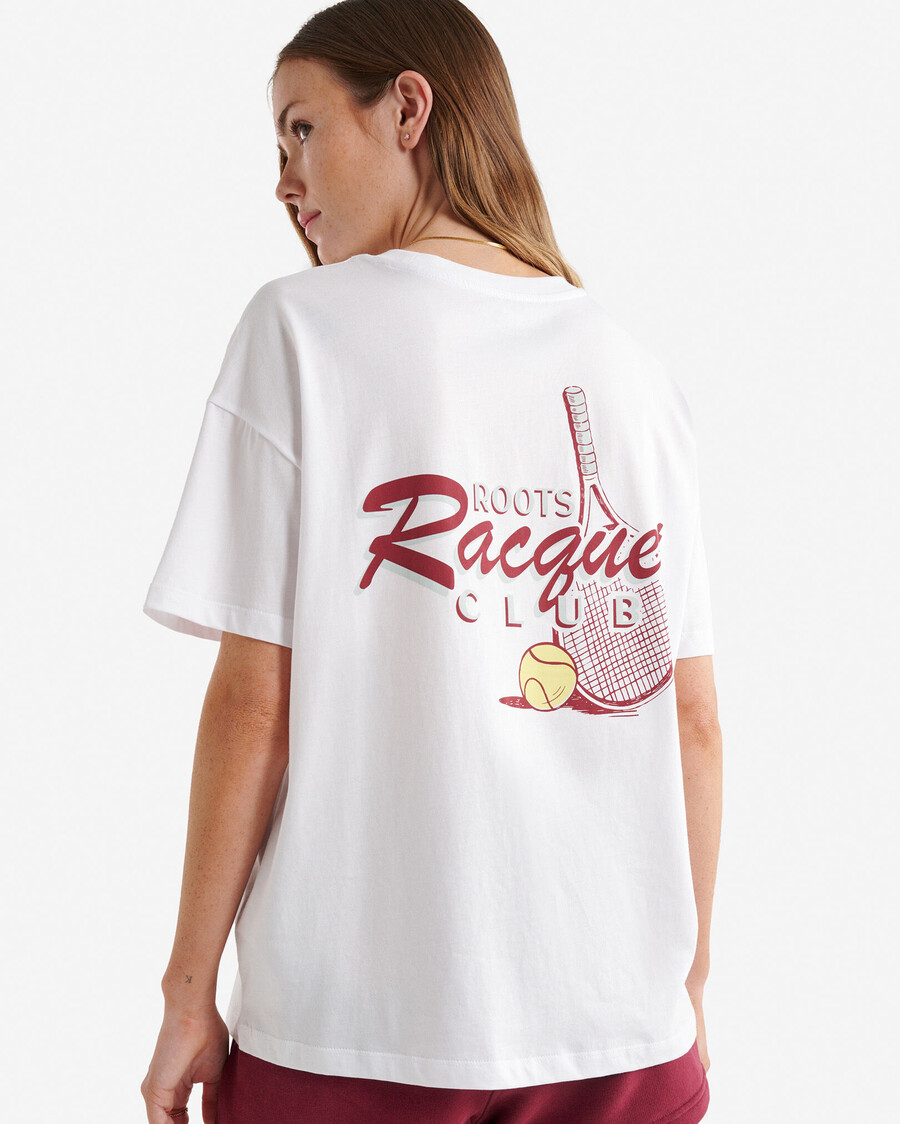 damen-t-shirt des roots racquet club