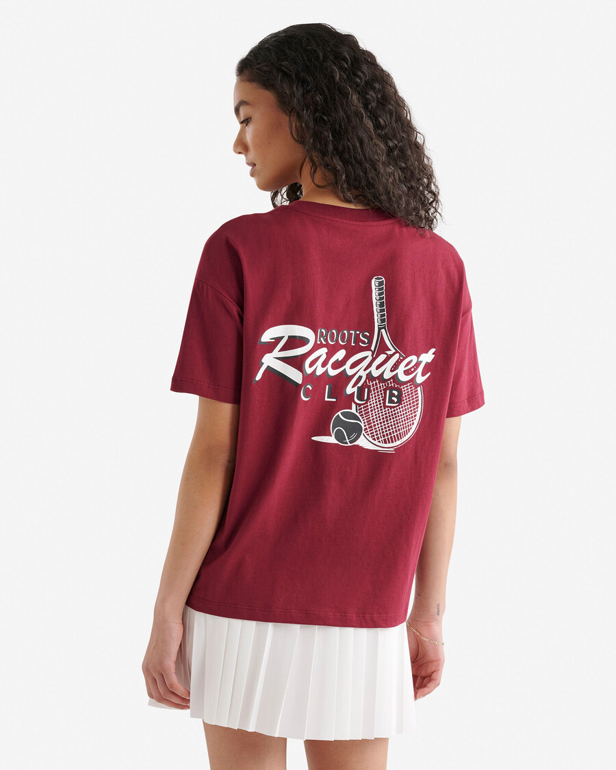 damen-t-shirt des roots racquet club