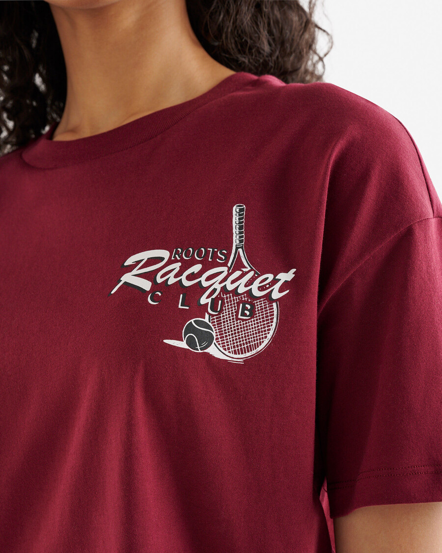 damen-t-shirt des roots racquet club