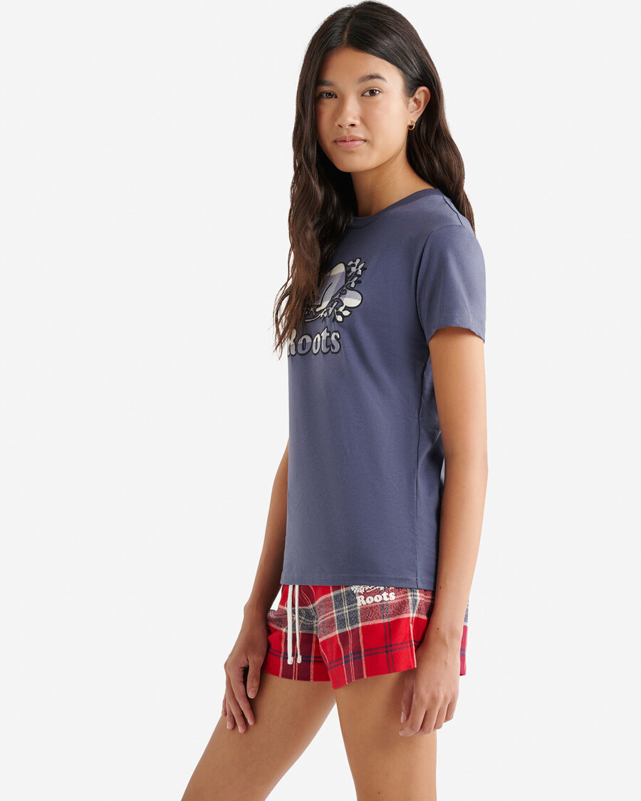 damen-t-shirt mit cooper-karo