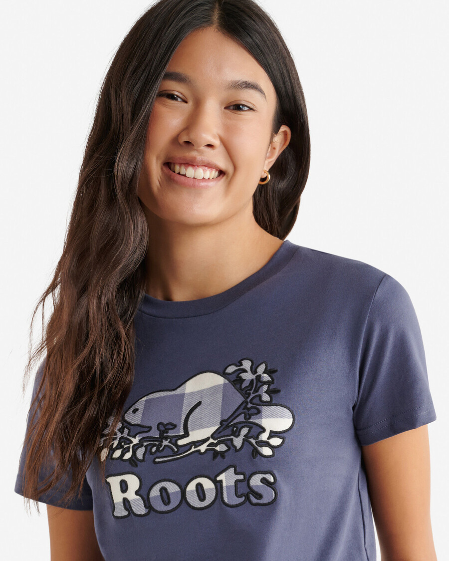 damen-t-shirt mit cooper-karo