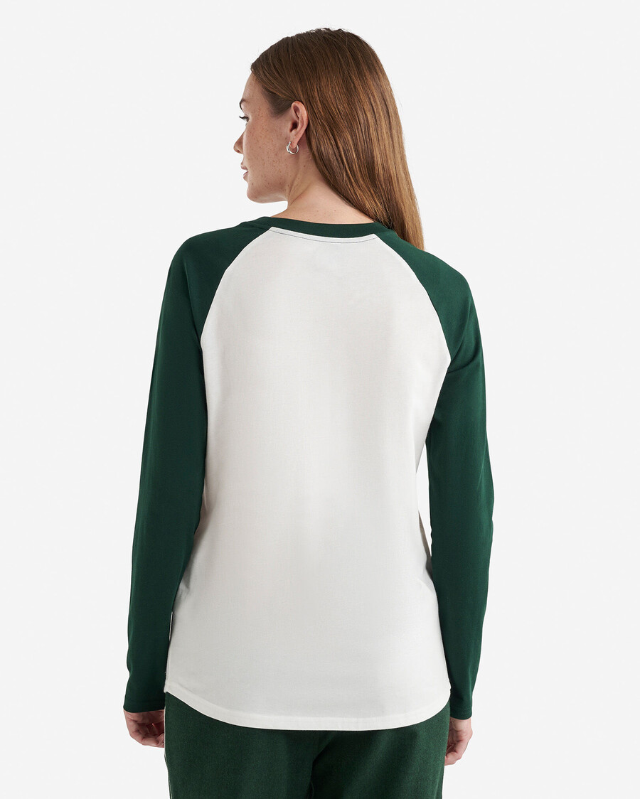 damen cooper kariertes langarm-t-shirt