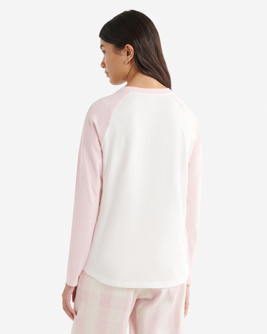 damen cooper kariertes langarm-t-shirt