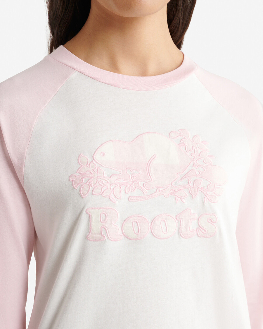 damen cooper kariertes langarm-t-shirt