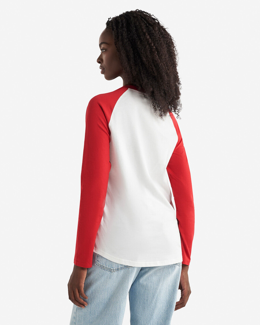 damen cooper kariertes langarm-t-shirt