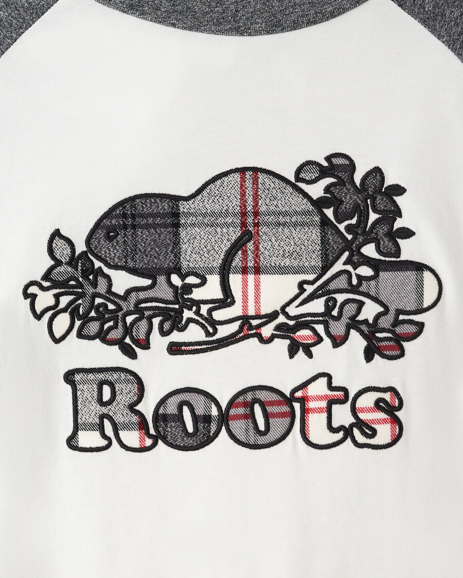 damen cooper kariertes langarm-t-shirt