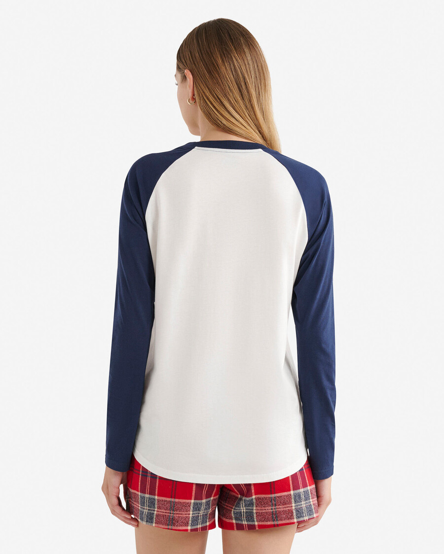 damen cooper kariertes langarm-t-shirt