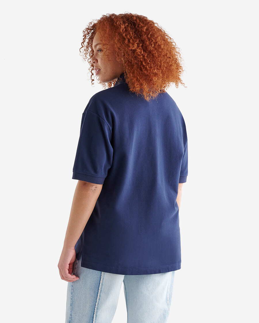 rba oversized kurzarm-polohemd mit tasche