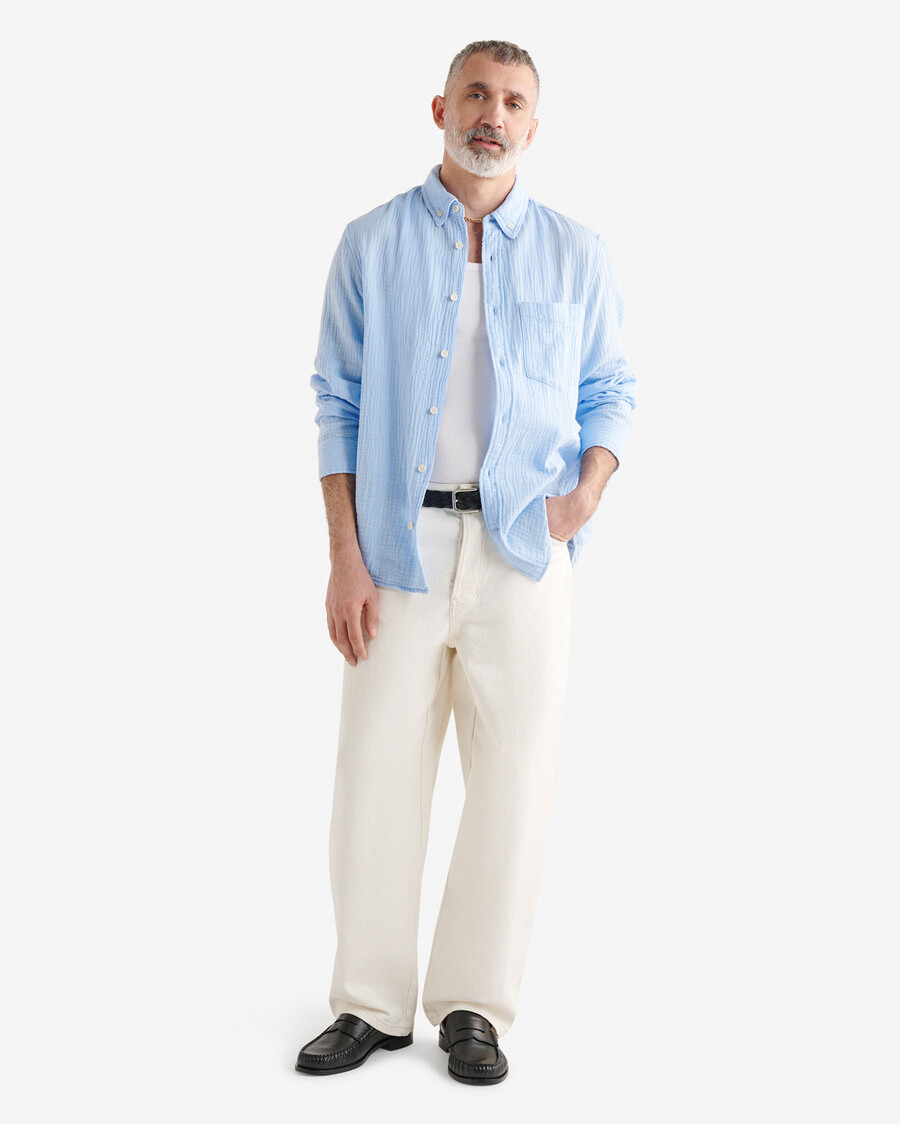 isla relaxed button down shirt