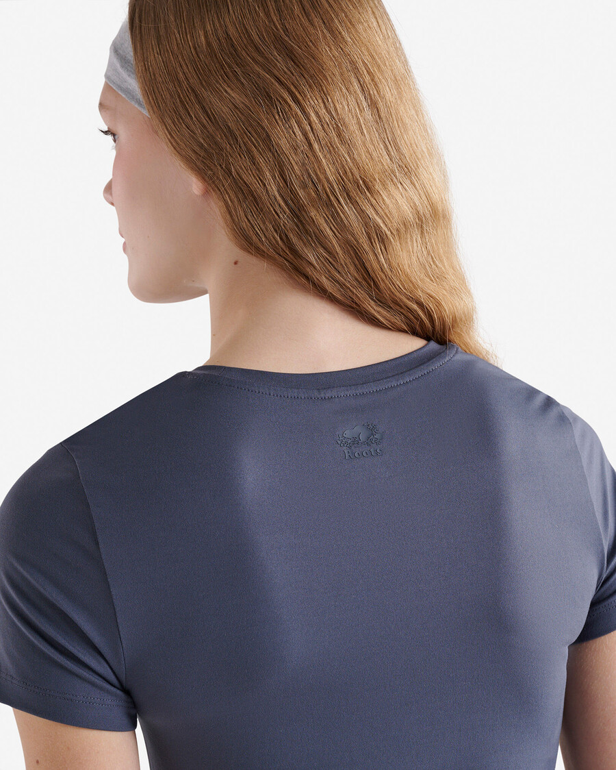 renew strick-t-shirt mit kurzen ärmeln